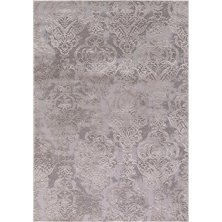 Concord Global 6 ft. 7 in. x 9 ft. 3 in. Thema Lancing - Ivory, Gray 29416